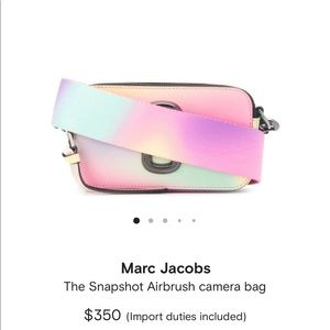 Marc Jacobs Rainbow Snapshot Camera Bag NWOT